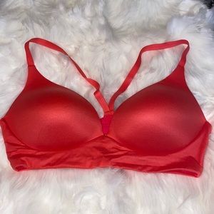 🚫SOLD VS Plunge T-Shirt Bra Sz 36C Red/Coral🚫SOLD